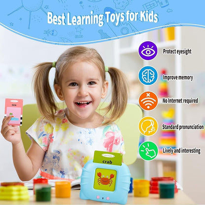 Talking English Words Flash Cards Reading Early Talking Flashcards Toy for Kids - 112 pcs Card. (Multi Color-1 to 6 Year)