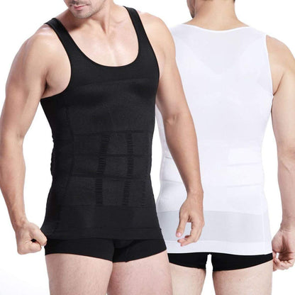 Body Shapers Sculpture Men's Slim Vest Lift Weight Loss Shirt Compression Muscular (Assorted colors)