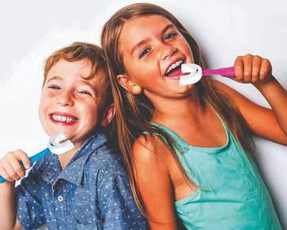 U Shaped Toothbrush for Kids Manual Whitening Toothbrush Silicone Brush Head for Kids Children(Pack of 1)