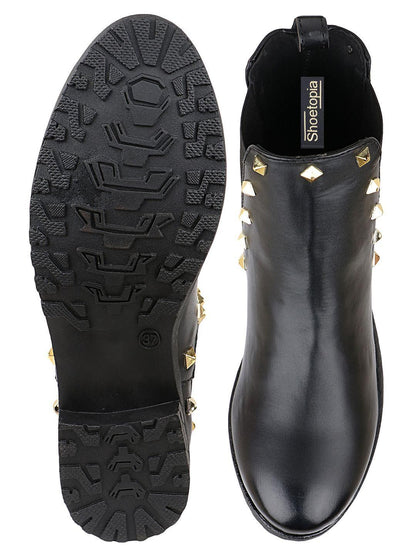 Studded Detail Chelsea Boots