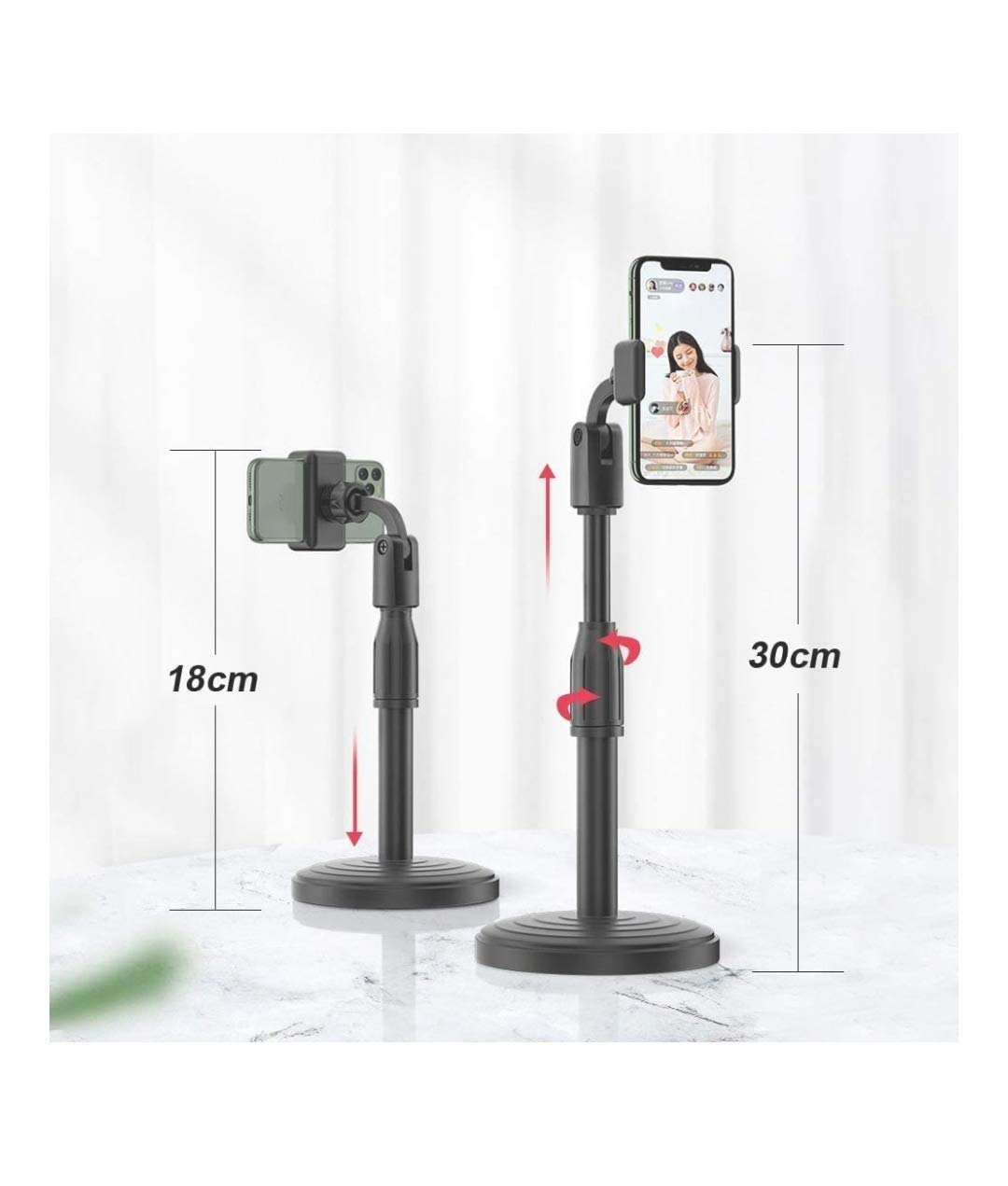 Mobile Phone Stand | Cell Phone Holder Comes with Solid Body/Adjustable Height & 360 Degree Rotate Angle