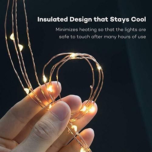 8 Wine Bottle Cork Copper Wire String Lights 2M Battery Operated (Warm White 20 LED)