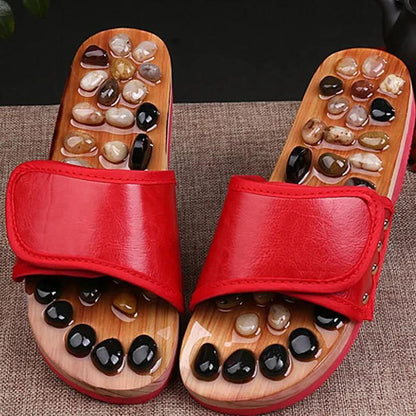 Stone Acupressure Slippers Sandals Shoes Reflexology Foot Massager