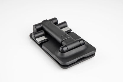 Adjustable Tabletop Cell Phone Stand, Foldable Portable Phone Stand Phone Holder for Desk, Desktop Tablet Stand Compatible with Mobile Phone/iPad/Tablet (Black)