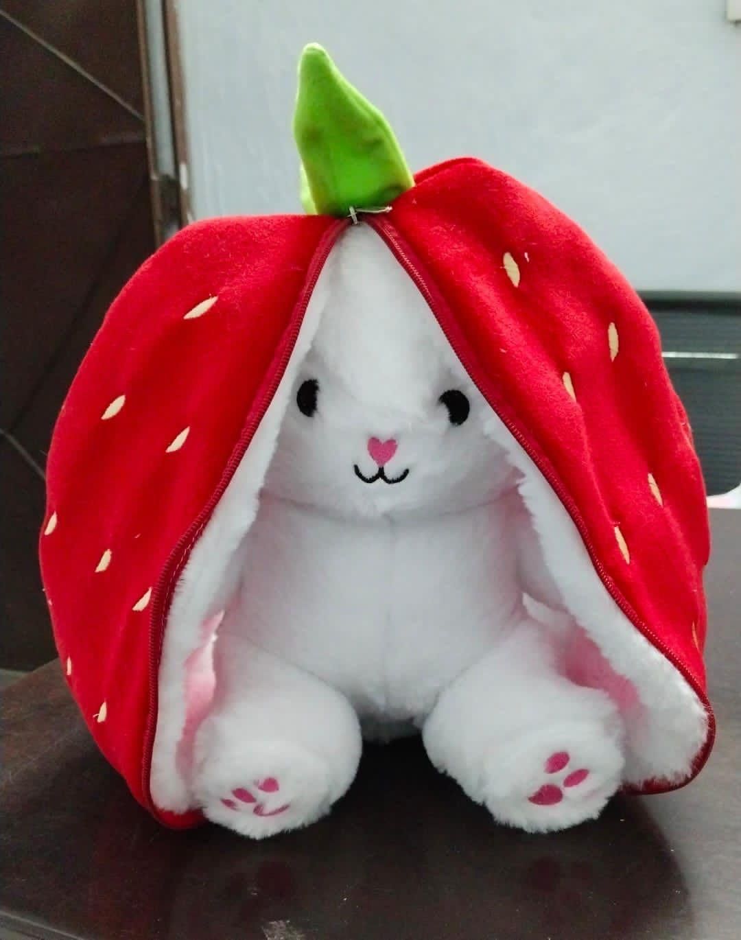 🍓🍓Strawberry Bunny Transformed into Little Rabbit🎀 Fruit Doll Plush Toy🐰🐰