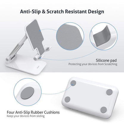 Multi Angle Adjustable and Foldable Mobile Phone Stand/Holder, Anti Slip and Scratch Resistant Stand