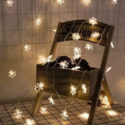 14 LED 3M Christmas Snowflake Light Battery Powered Waterproof Garden Fairy Lights for Christmas Festival Home Party Decorations
