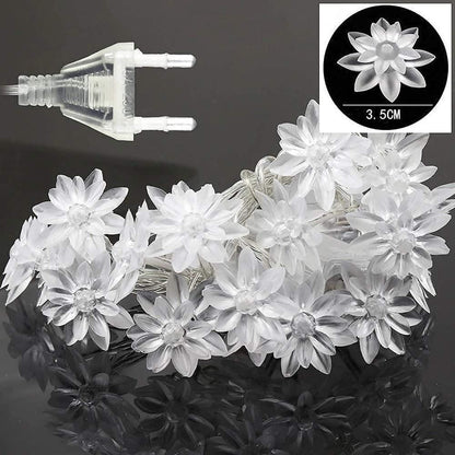 14 LED Lotus Flower Warm White Decorative String Light