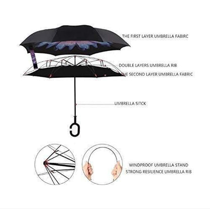 (🔥HOT SALE NOW - 41% OFF) Double Layer Inverted Reversible Umbrella