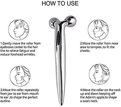 3D Manual Roller Face Body Massager Lifting Wrinkle Remover, Facial Massage, Skin Tightening, Shaping Massage Roller