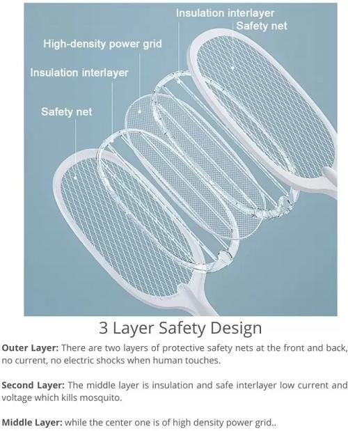 EASYPEST2.0 2 in 1 Rechargeable Mosquito Killer Racket And Lamp