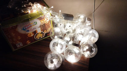 12 LED Wish Ball Curtain Light Fairy (White)