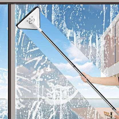Rotatable Triangle Mop with Long Handle Cleaning Scraper Dust Mop (Multicolor)