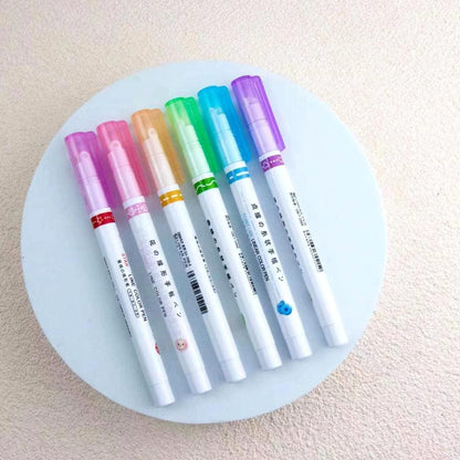 【💖BEST GIFTS FOR KIDS】Dual Tip Pens with 6 Different Curve Shapes Fine Tips
