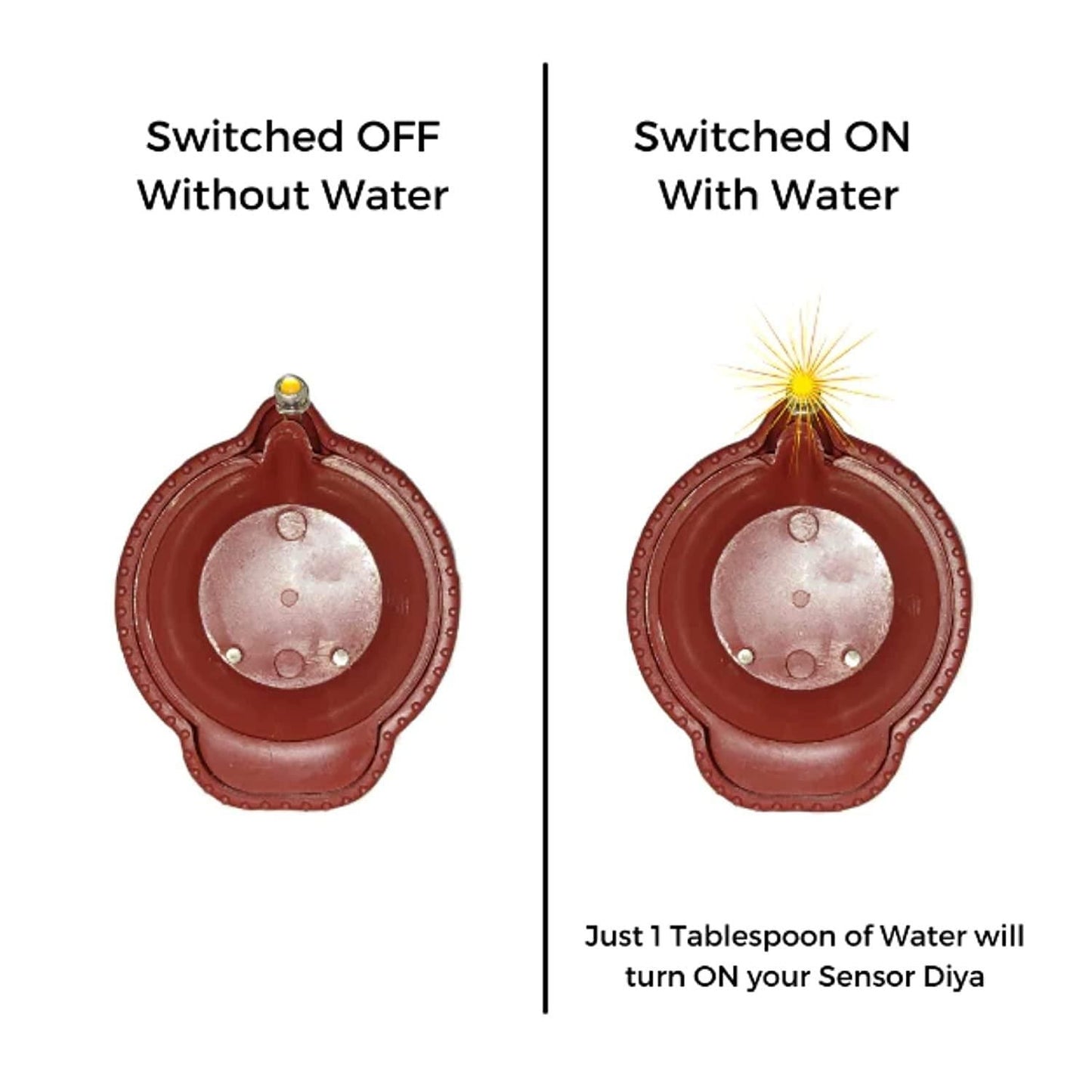 6/12/18/24 LED Light Water Sensor Diyas For Ambient Lights