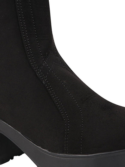 La Dolce Vita Black Heel Boots