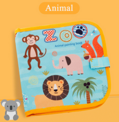 Erasable Doodling Book (12 Colored Pens Included)