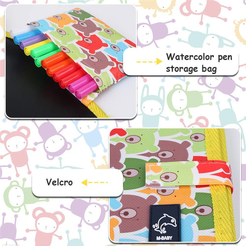 Erasable Doodling Book (12 Colored Pens Included)