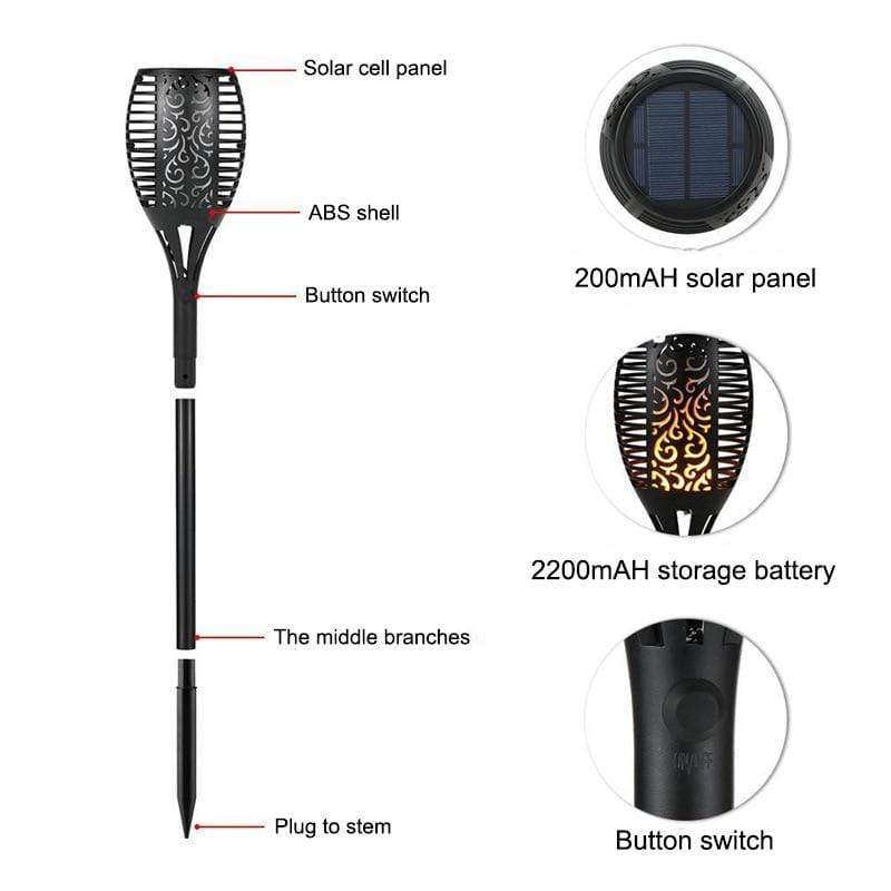 Solar Flame Torch Lamp