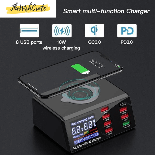 Smart Charging Station with LCD Display