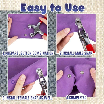 Snap Button DIY Craft Kit (with 144 pcs buttons box)