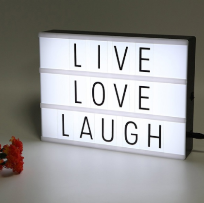A4 LED Cinematic Light Box With Letters and Symbols