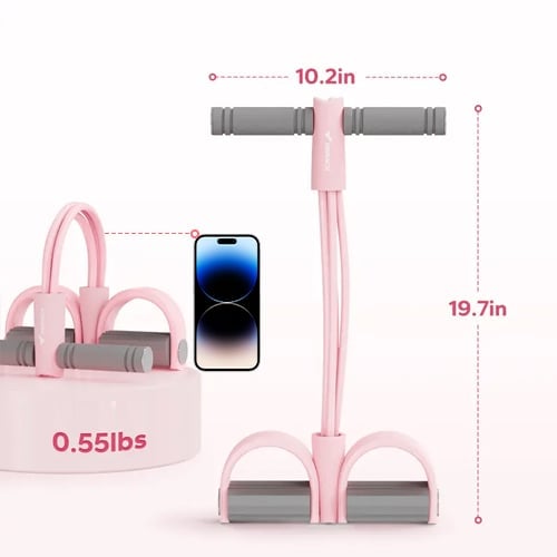 Compact pedal resistance band stored in a small space